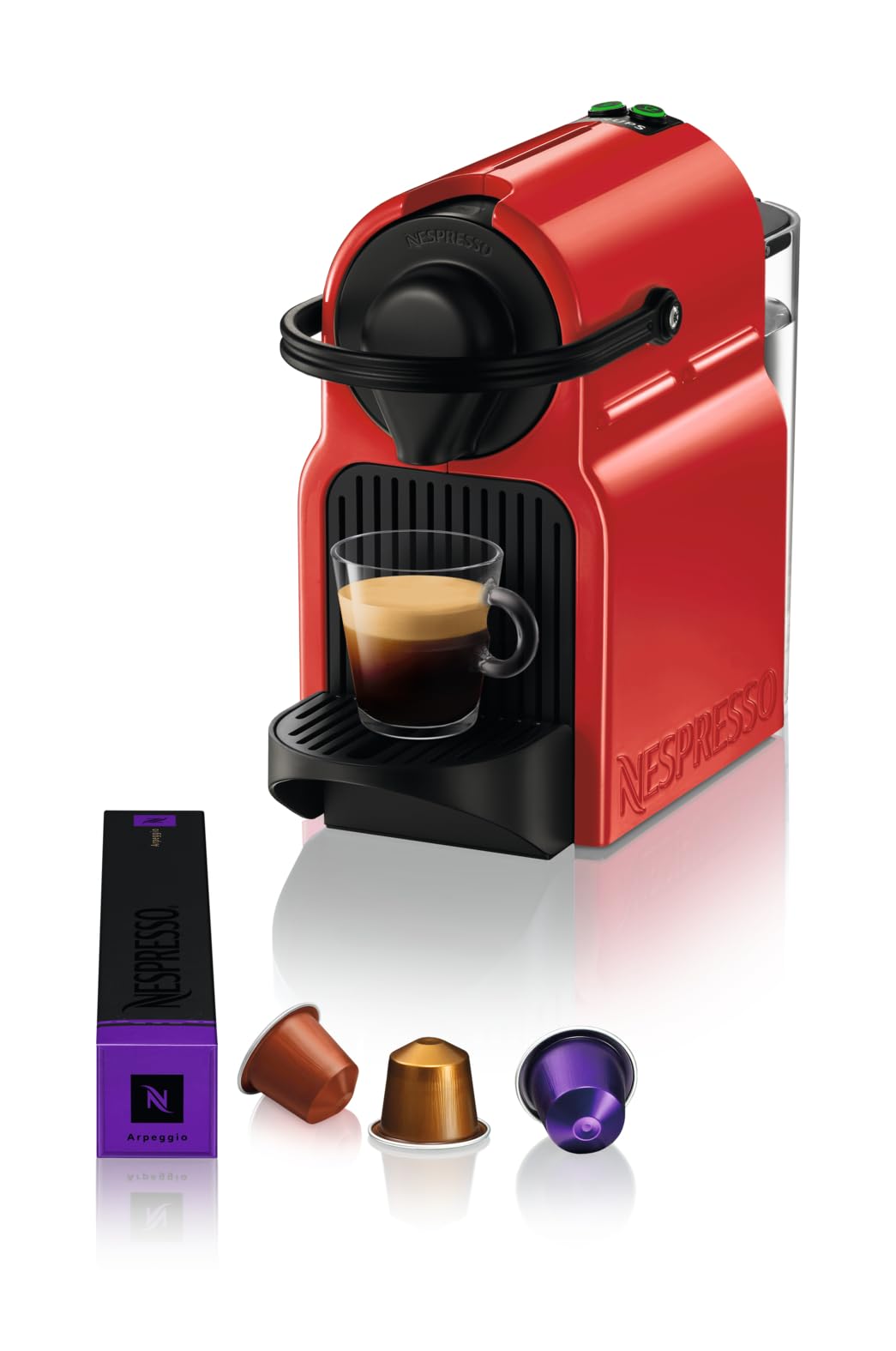 Nespresso Inissia - Machine à café à capsules espresso, Rouge